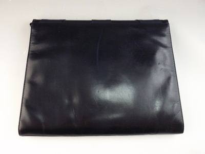 Vintage Fifties Navy Blue Leather Clutch
