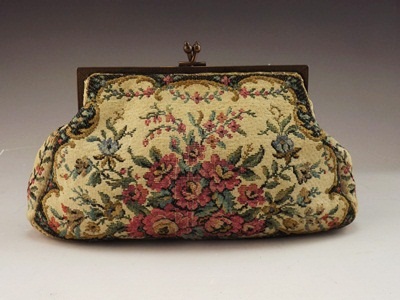 Vintage French Style Tapestry Coin Purse