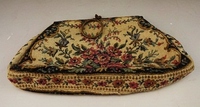 Vintage French Style Tapestry Coin Purse