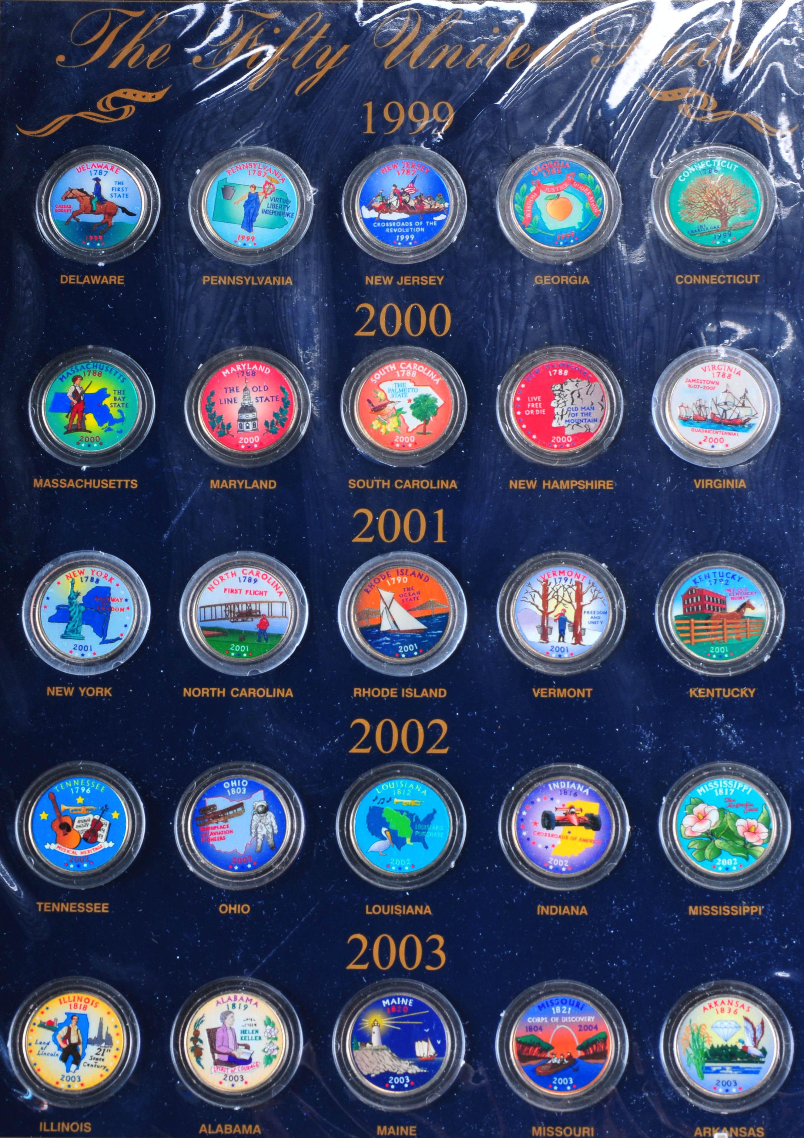 The United States Commemorative Gallery "Colorized State Quarter collection"