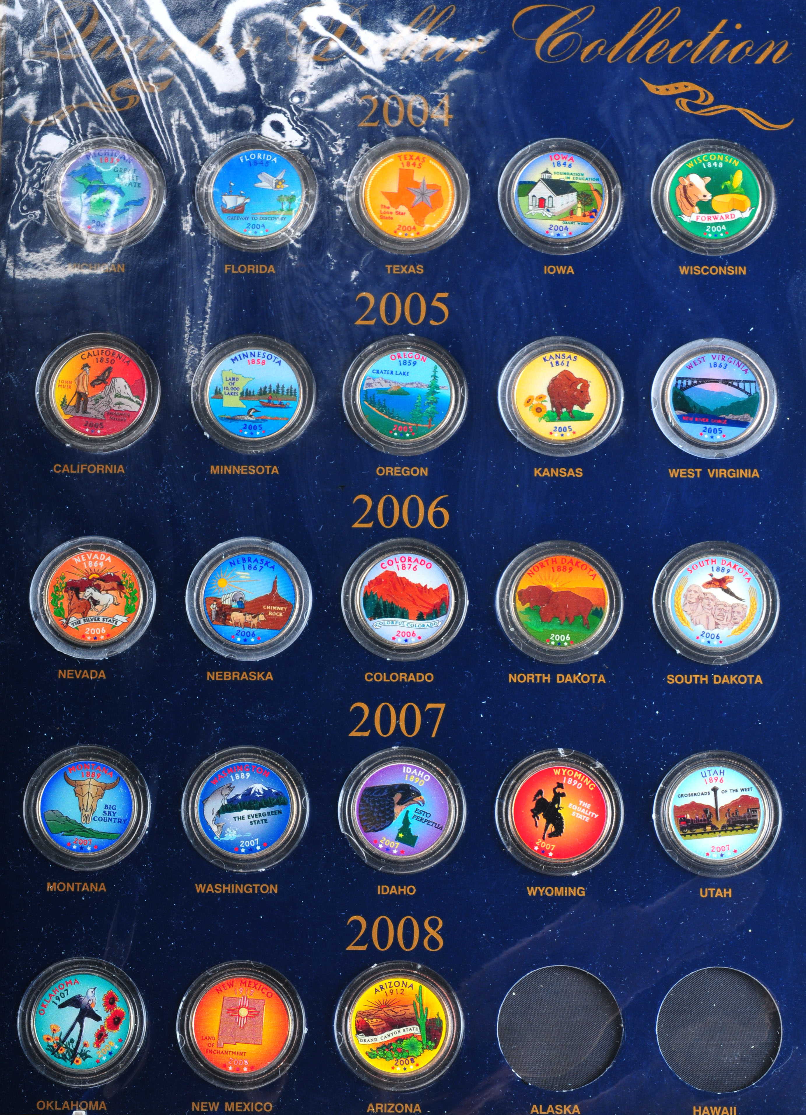 The United States Commemorative Gallery "Colorized State Quarter collection"