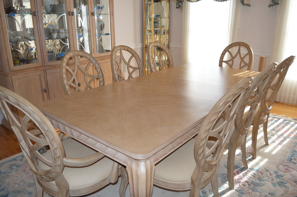 Contemporary Dining Table with 8 chairs