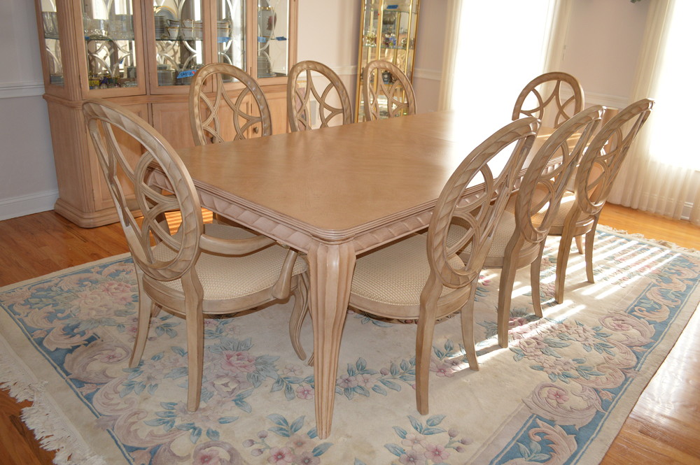 Contemporary Dining Table with 8 chairs
