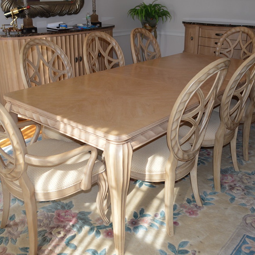 Contemporary Dining Table with 8 chairs