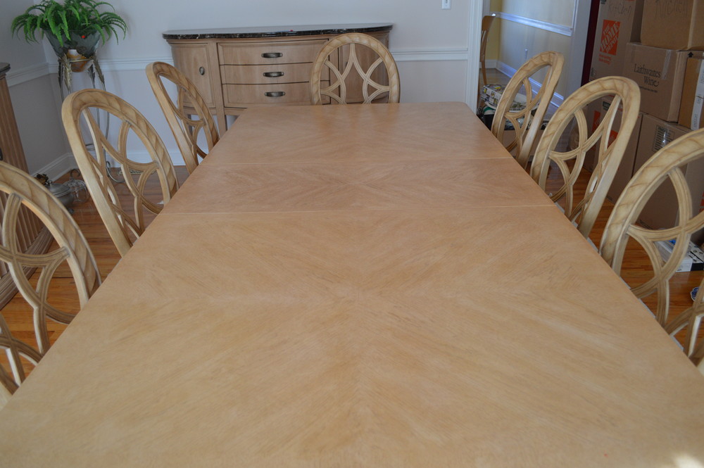 Contemporary Dining Table with 8 chairs