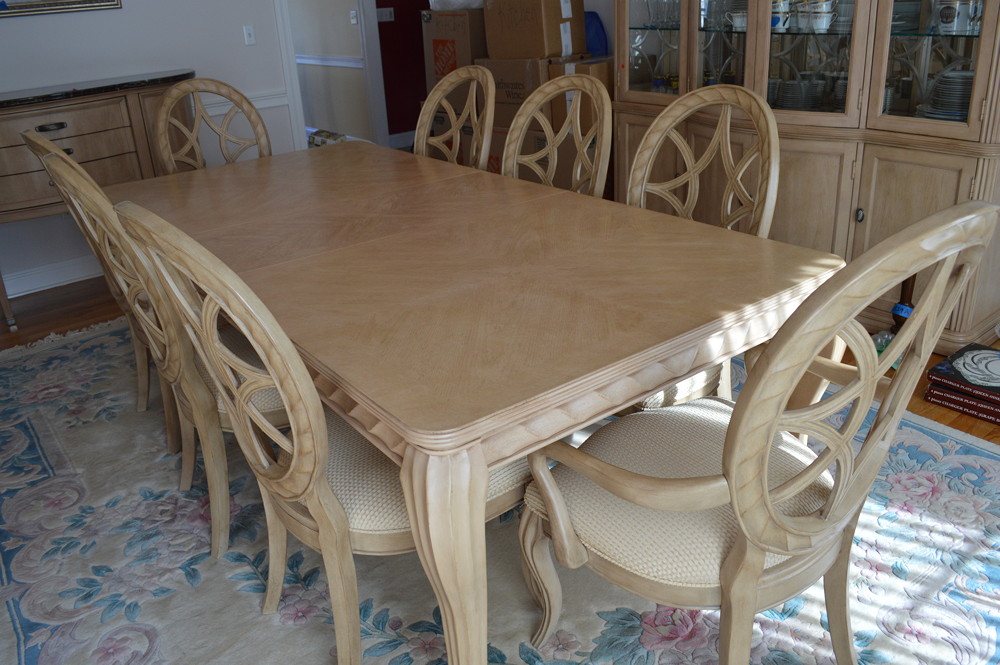 Contemporary Dining Table with 8 chairs