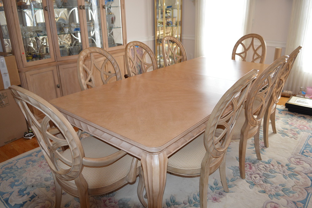 Contemporary Dining Table with 8 chairs