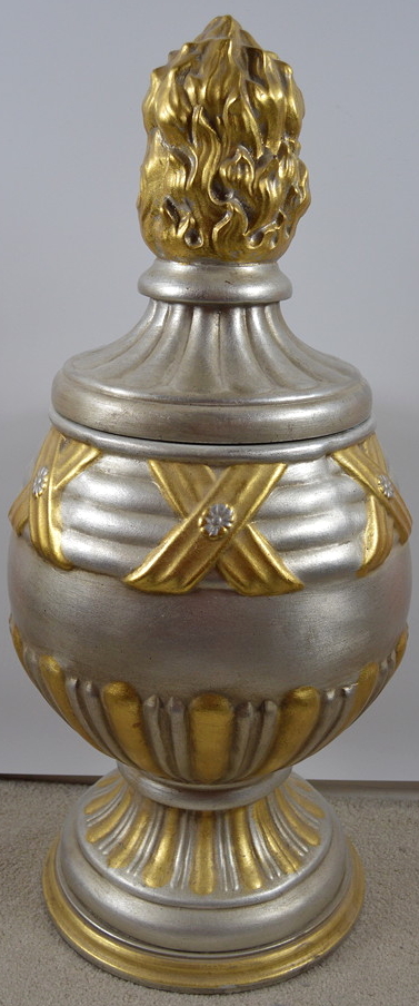 Decorative Silver and Gold Urn