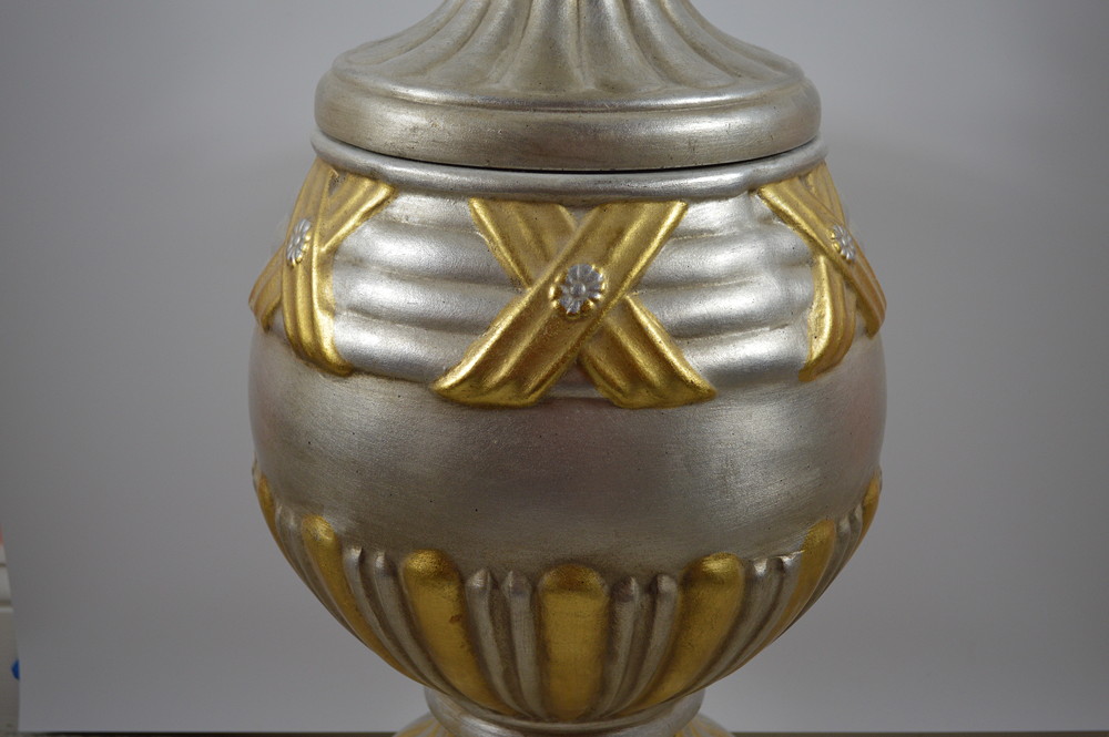 Decorative Silver and Gold Urn