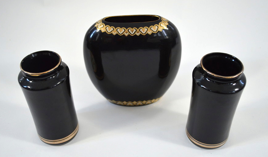 Three Japanese Chokin Vases