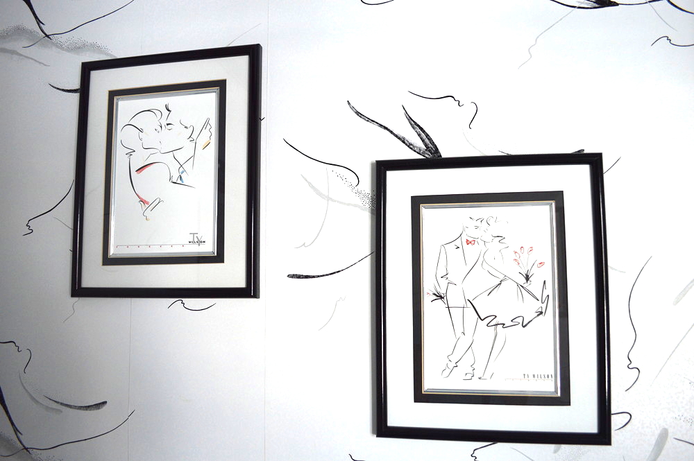 Two Framed Black and White Sketches