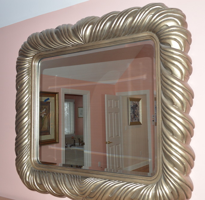 Large Decorative Brushed Gold Mirror