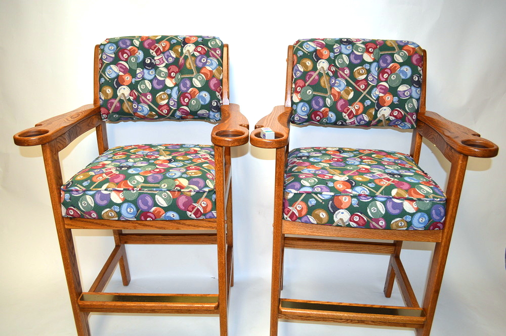 A Pair of Billiards Bar Stools
