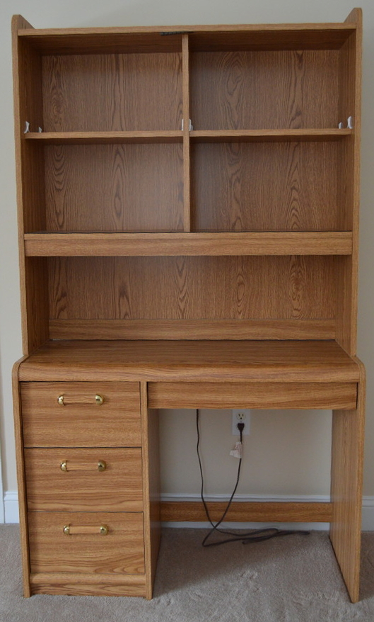 Contemporary Desk with Bookcase and Chair