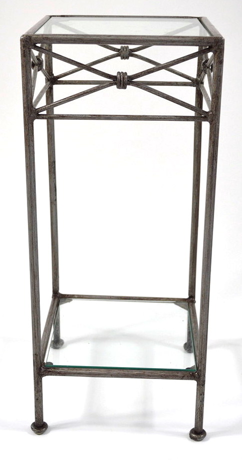 Metal and Glass Contemporary Side Table