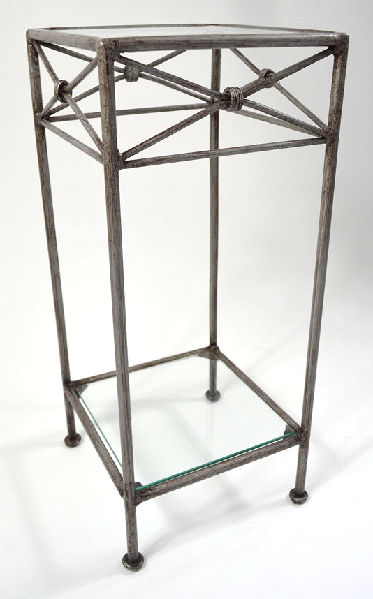 Metal and Glass Contemporary Side Table