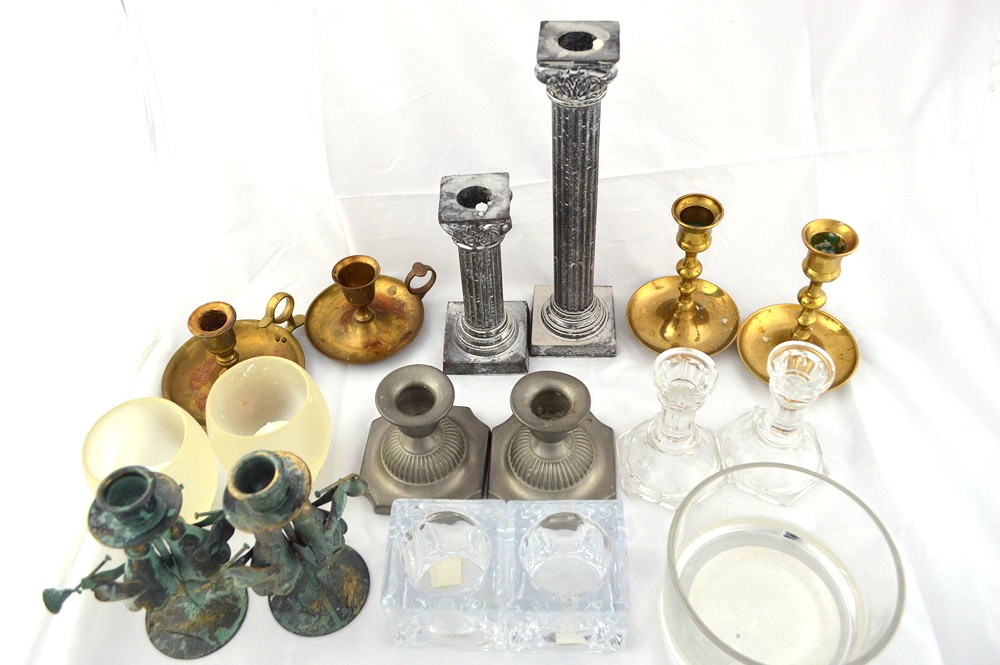 Large lot of Candlesticks