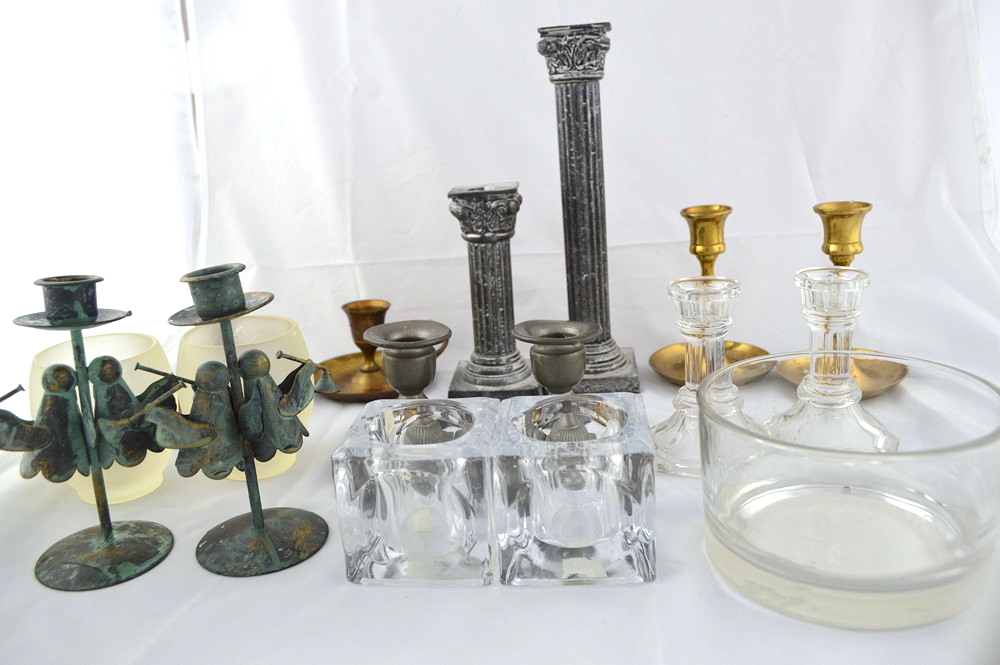 Large lot of Candlesticks