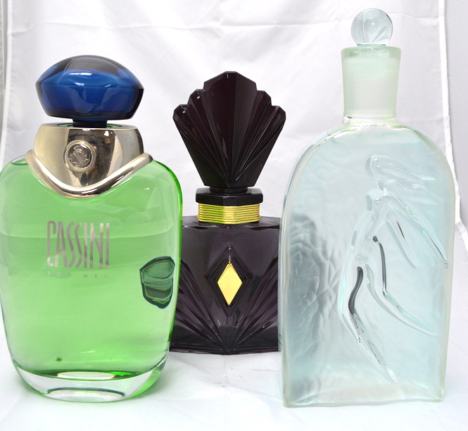 Three Glass Perfume Bottles