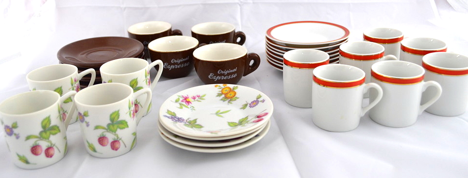 Three Sets of Cups and Saucers
