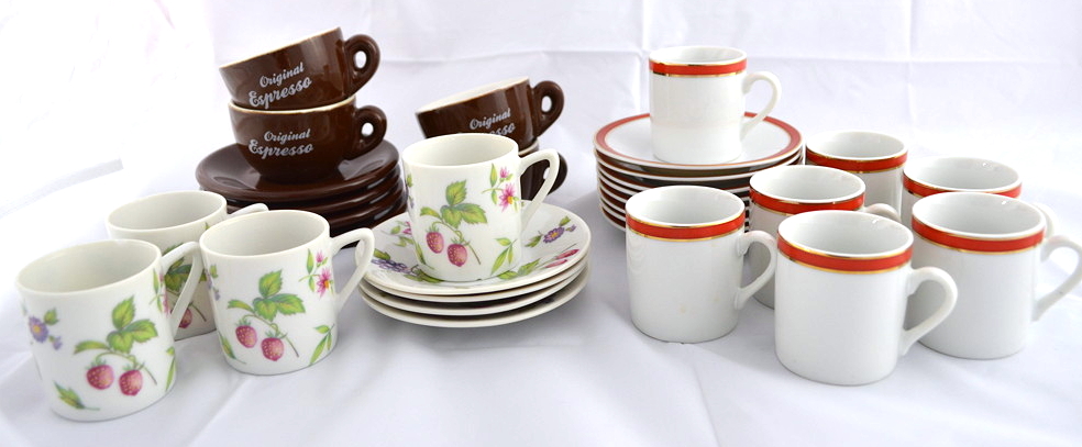 Three Sets of Cups and Saucers