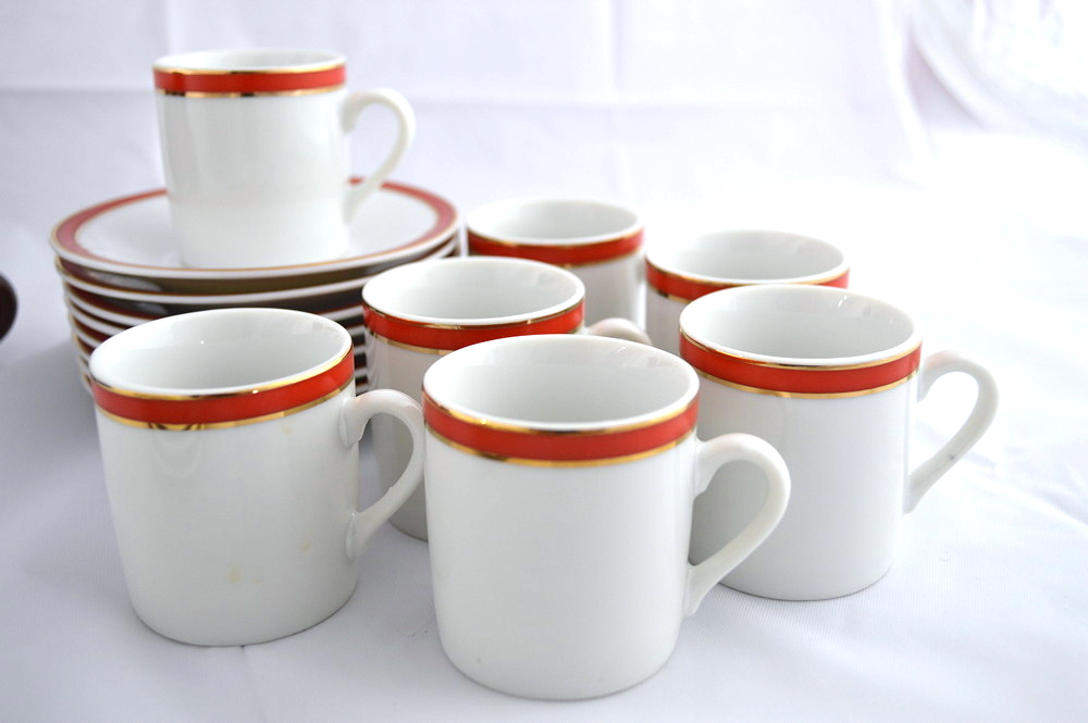 Three Sets of Cups and Saucers