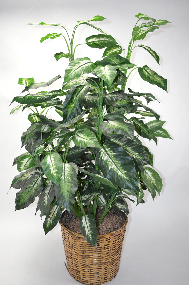 Large Faux Greenery Plant in Basket
