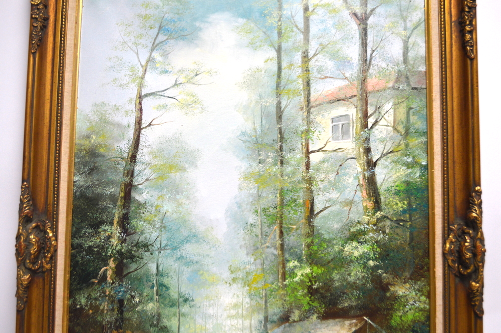 Floral Garden Stand on Canvas