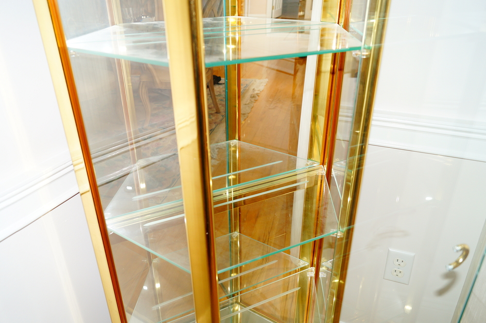 Lighted Contemporary Curio Cabinet