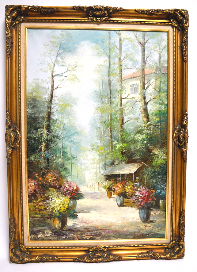 Floral Garden Stand on Canvas
