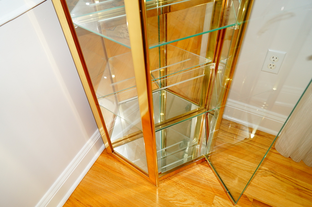 Lighted Contemporary Curio Cabinet