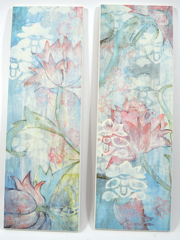 Two Floral Wall Plaques