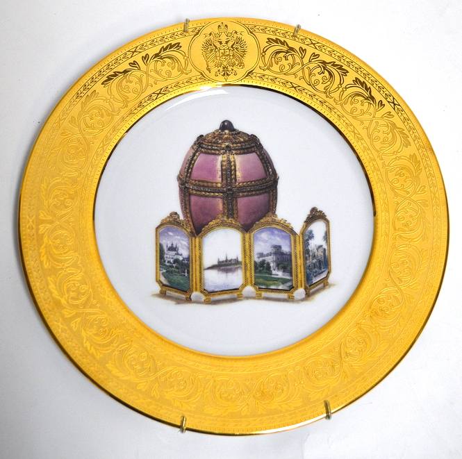 Pair of Fabergé Egg Plates
