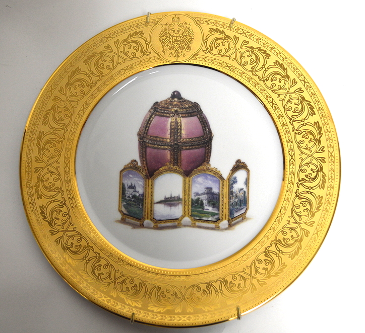 Pair of Fabergé Egg Plates