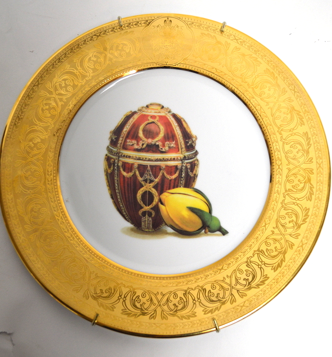 Pair of Fabergé Egg Plates
