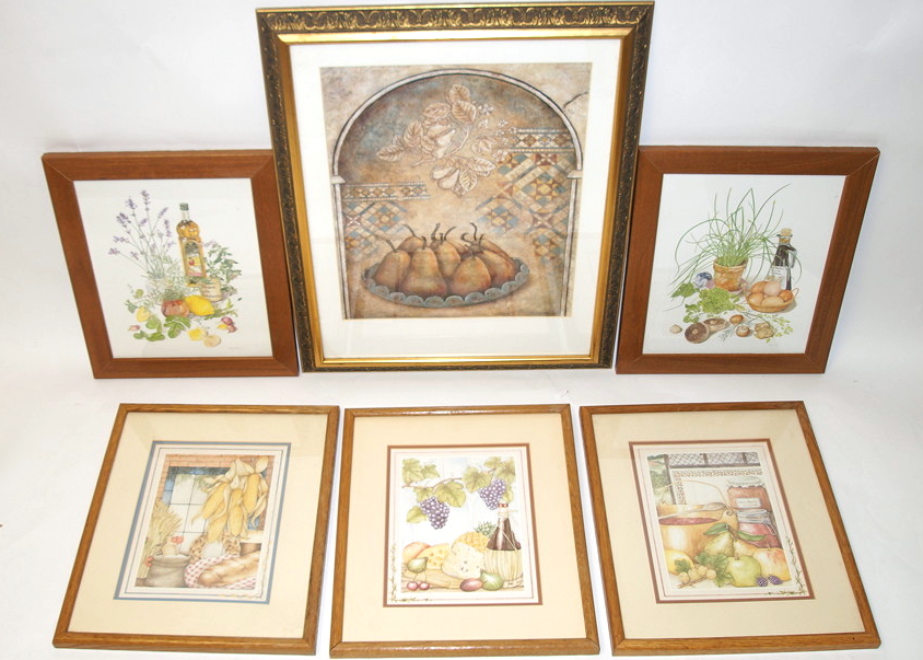 6 Decorative Art Pictures of Fruit Various Sizes