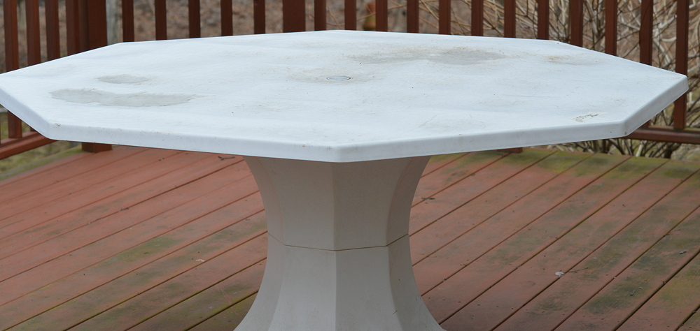 White Patio Table