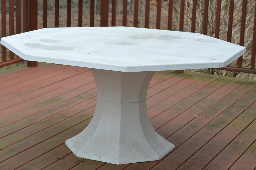 White Patio Table