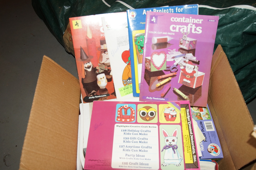 Boxes of Teacher Manuals and Craft Instructions