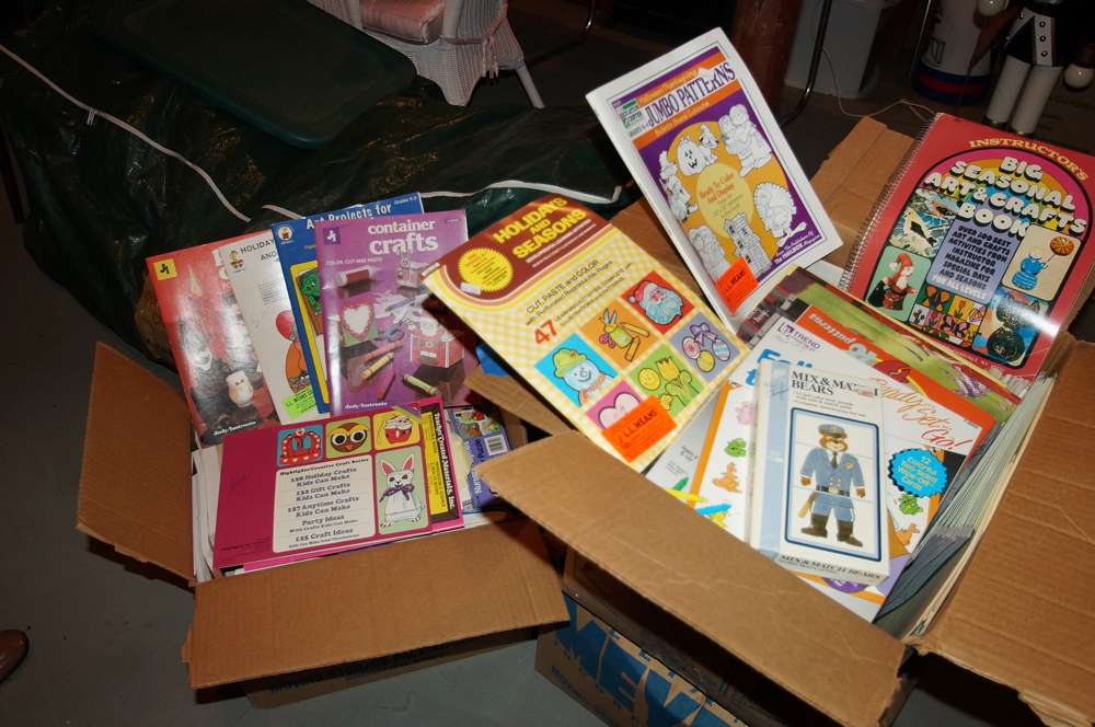Boxes of Teacher Manuals and Craft Instructions