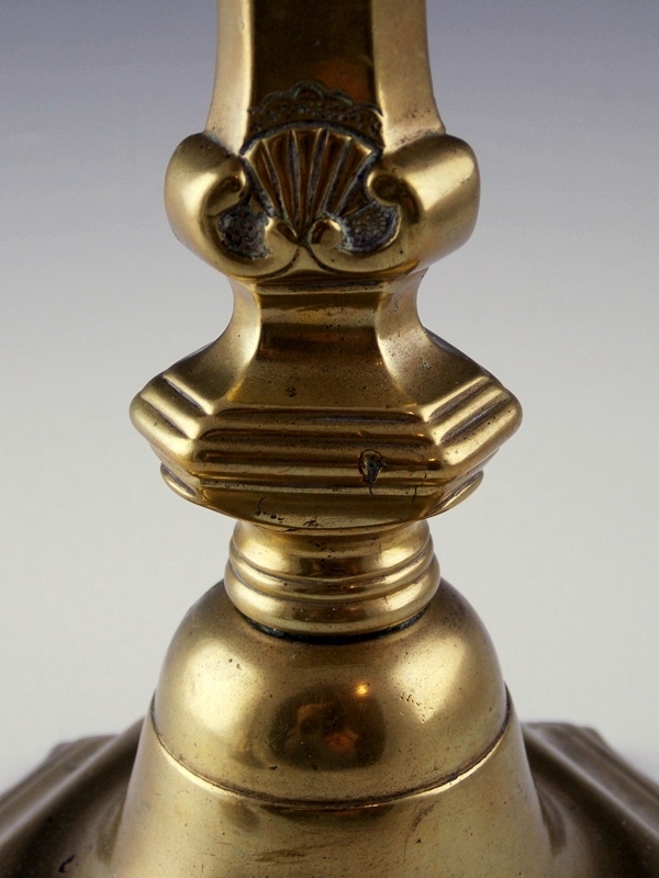 Antique French brass candlesticks