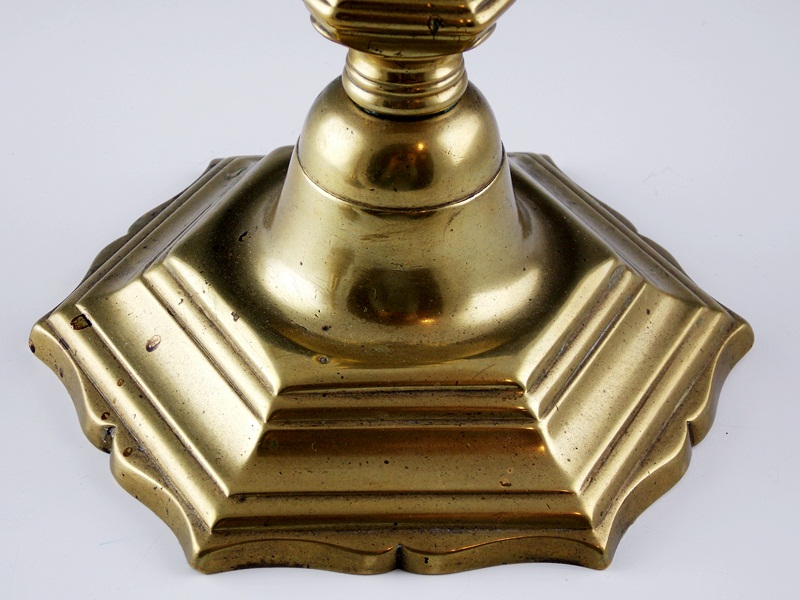 Antique French brass candlesticks