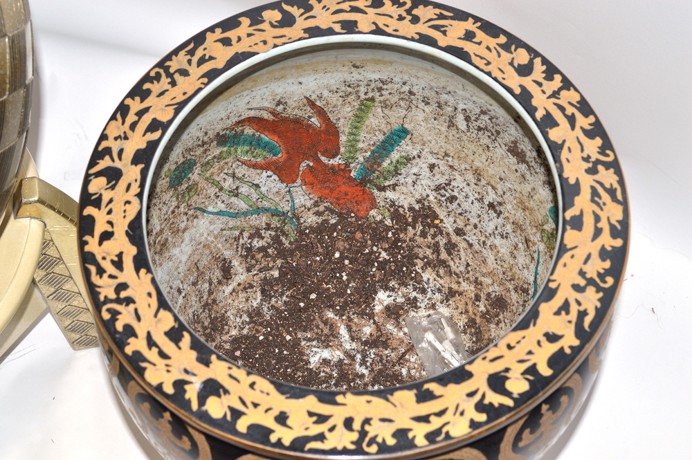 Formal Gold Planters with Stands