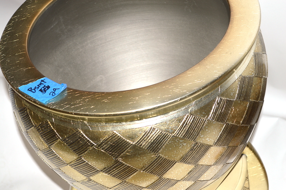 Formal Gold Planters with Stands