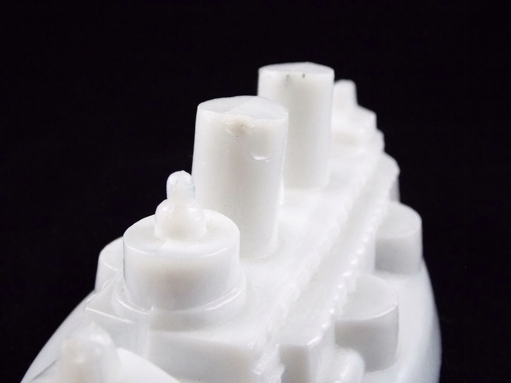 Rare antique Flaccus milk glass battleship