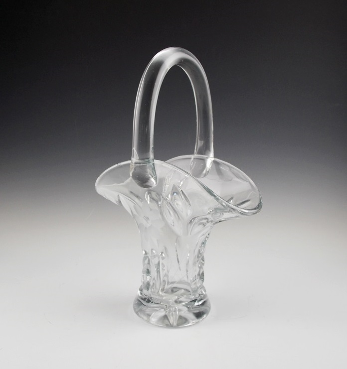 Vintage crystal basket