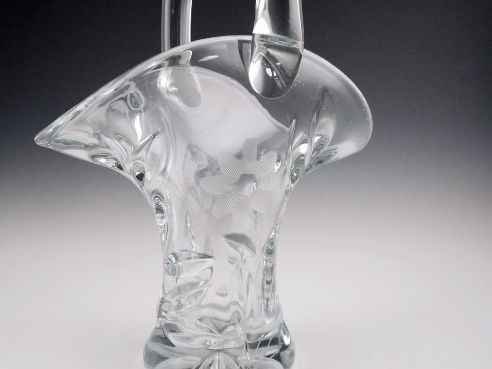 Vintage crystal basket