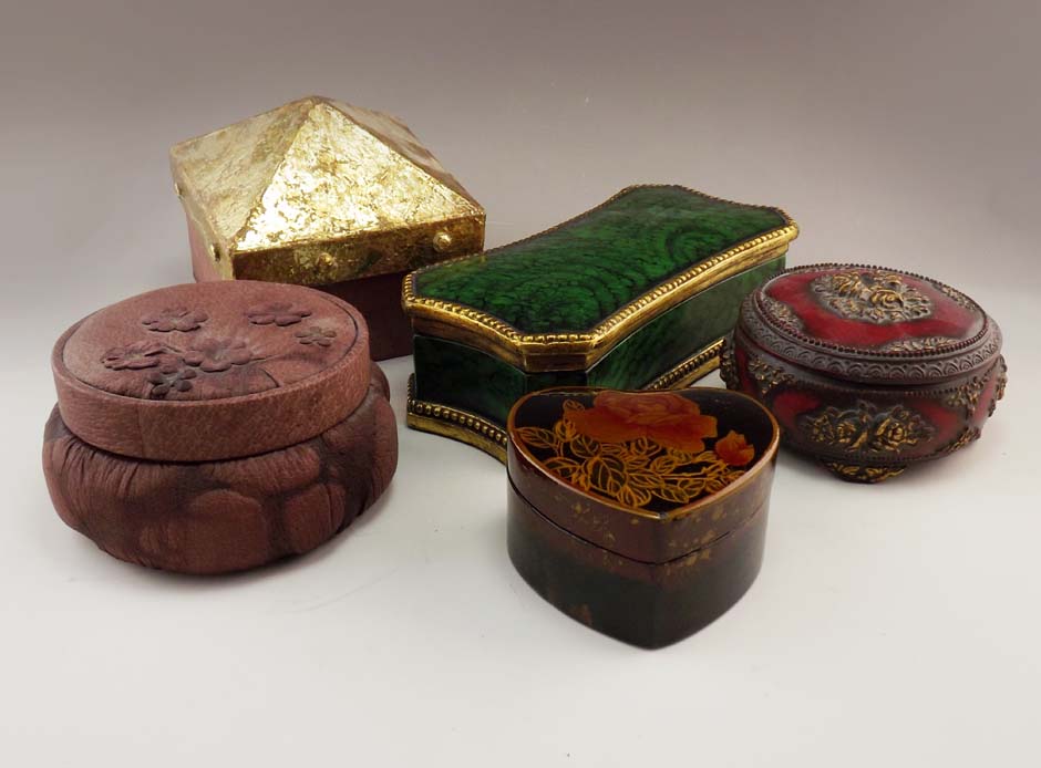 Group of Vintage Trinket Boxes