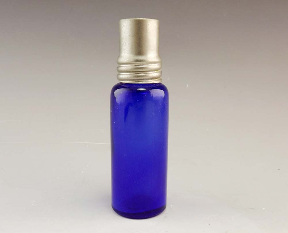 Vintage Cobalt Blue Perfume Bottle