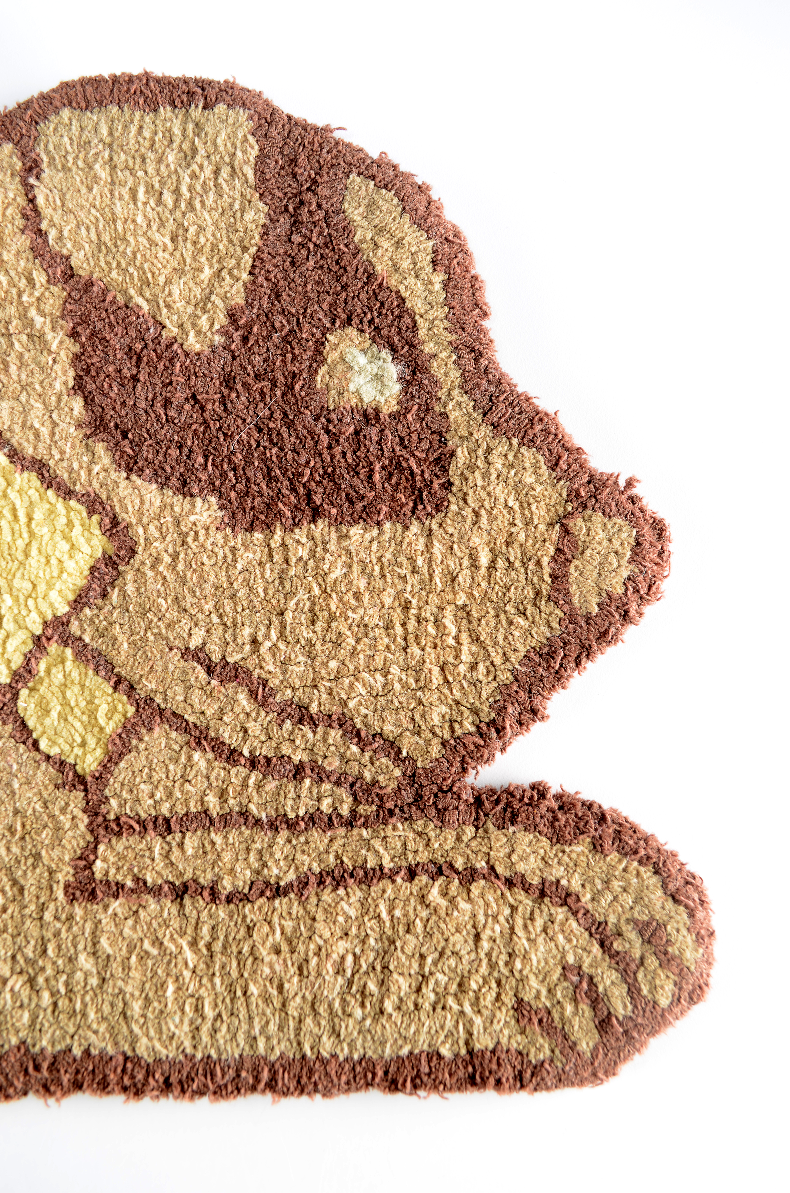 Vintage wool hook rug